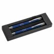 gravírozható fém toll és ceruza szett kék