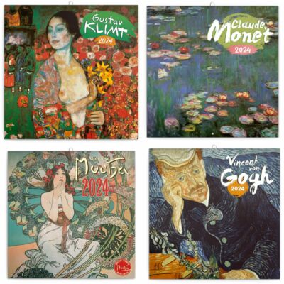 Lemeznaptár - művészet (von Gogh, Klimt, Monet, Mucha)