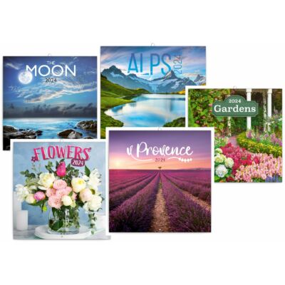 Lemeznaptár - Természet (hegyek, Hold, virágok, kertek, Provance)